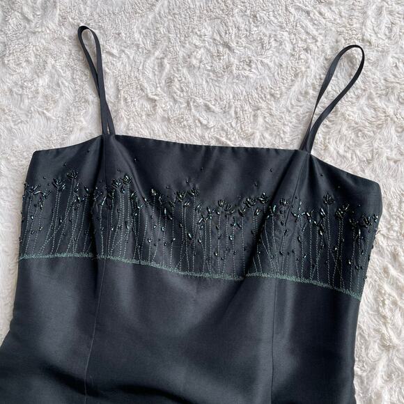 Ann‎ Taylor 100% silk flower garden beaded dress floral vintage Y2K 90s fairy - Picture 6 of 15